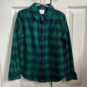 Hanna Andersson - Blue & green flannel shirt - 6